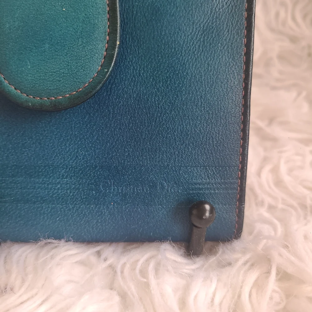 Christian Dior Authentic Blue Coin Wallet, great vintage condition - Picture 6 of 11